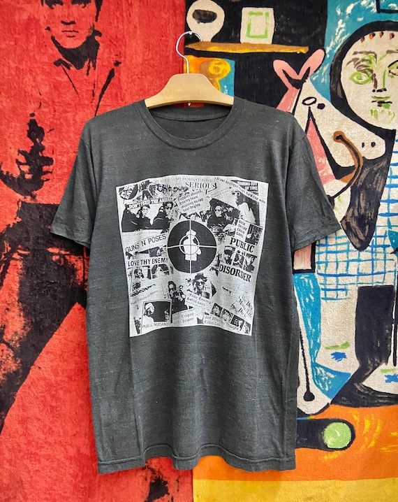 Vintage 90s Public Enemy Classic Hip Hop Group Raptees Promo T Shirt / Classic Hip Hop / Vtg Hip Hop Rap T Shirt Size M