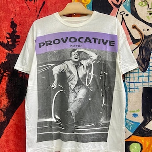 Vintage 90s Photography Art Fashion Pop Culture Overprint T Shirt / Fashion Photography Art / Vintage Photo T Shirt Size L