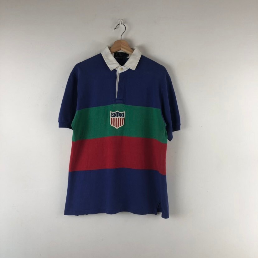 Retro Italy Rugby Jersey Blue Italian Shirt Vintage Shield Sweater Italia Wolf T 