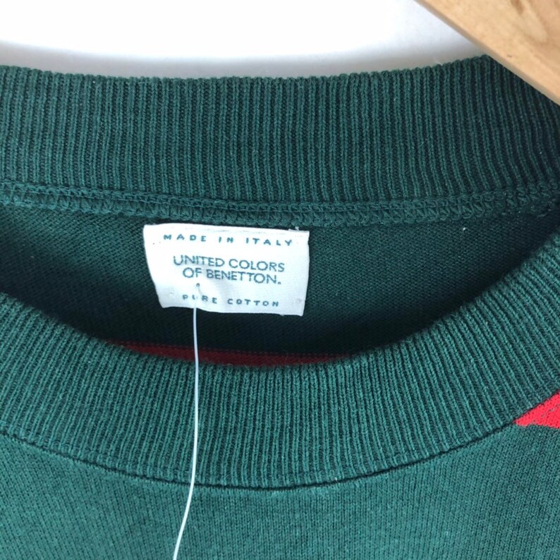 Deadstock* Vintage Benetton Stripes Sweatshirt United Colors Of Benetton Sz M
