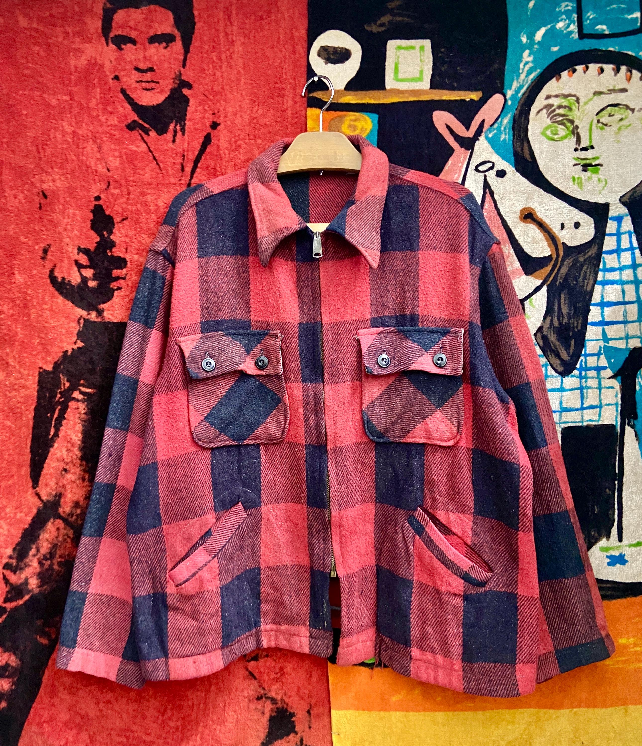 50s アワードジャケット　Nordic　ヴィンテージ　ウィングフット　usa Vintage 50s King Cole Wool Buffalo Plaid Hunting Flannel Workwear