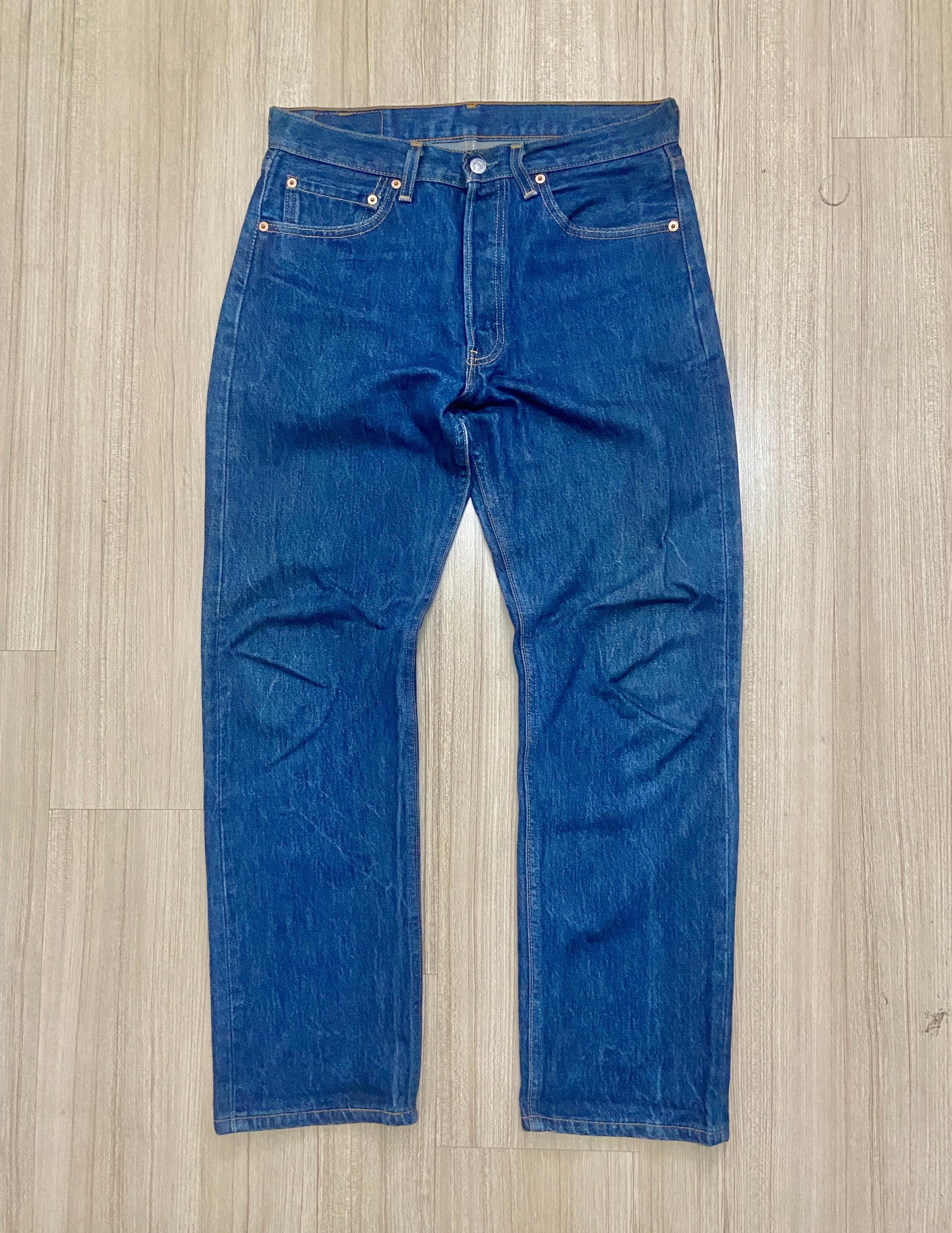 Vintage 90s Levi's 501xx Bombastic Era Blue Jeans Nice Character
