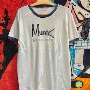 Vintage 70s Muzak Orchestra &quot;The Only One&quot; 1978 Experiment Art Music T Shirt / Heiner Goebbles / Vintage Art Music T Shirt Size L