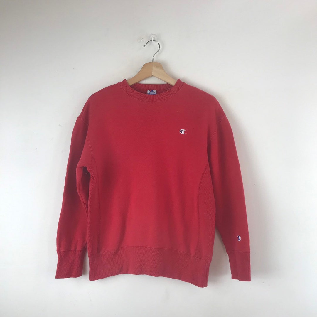 Vintage Champion Sweatshirt Red Colour - Etsy
