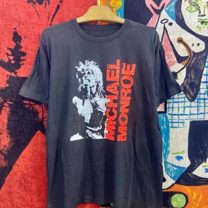 Vintage 90s Michael Monroe Hanoi Rocks Glam Punk Music Promo