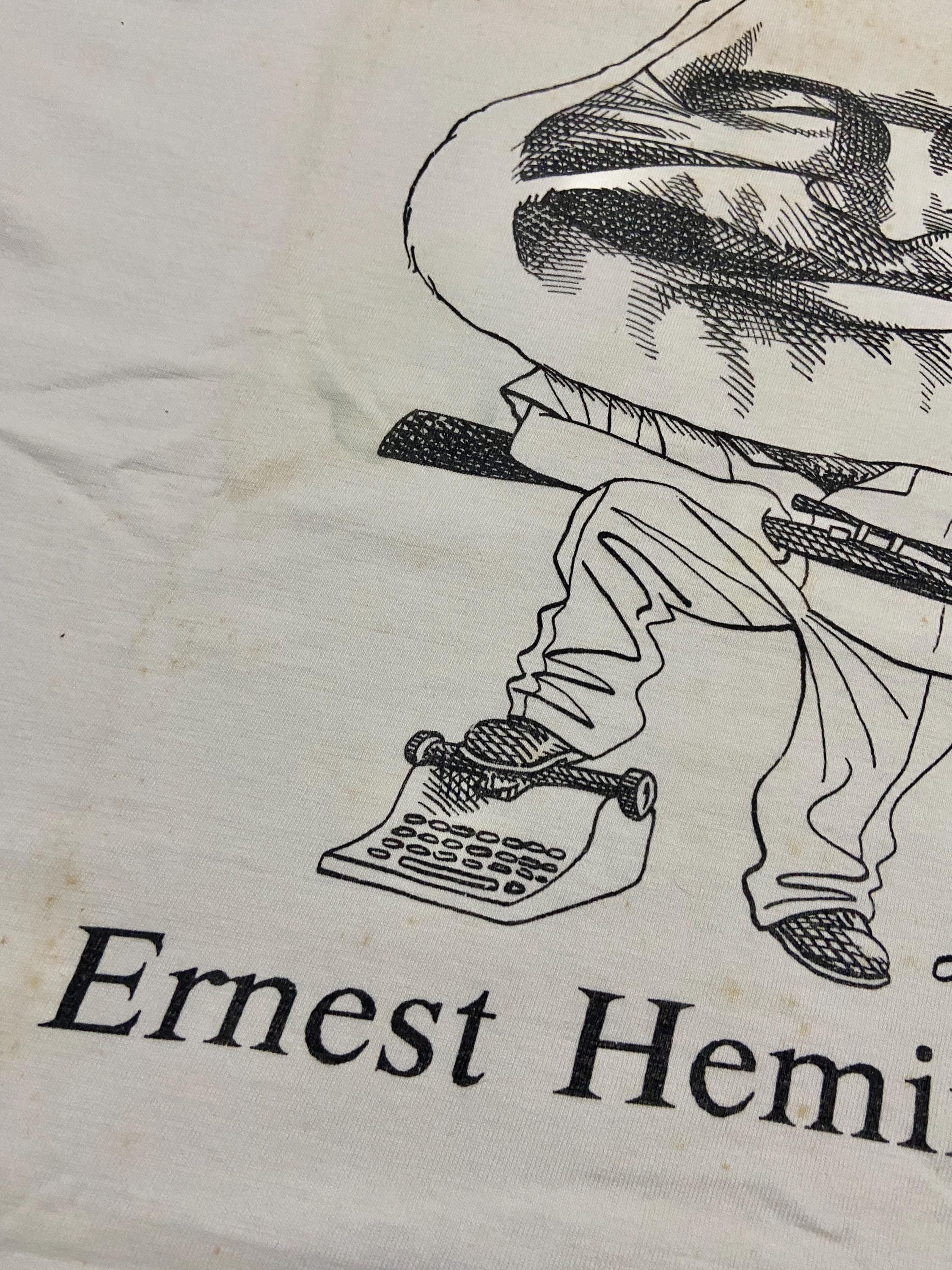 Vintage 90s Ernest Hemingway American Writer Largely