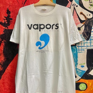 Vintage 90s Vapors Records American Hip Hop DJ Music Records Music T Shirt / Classic Hip Hop / Vintage Acid House Music T Shirt Size L