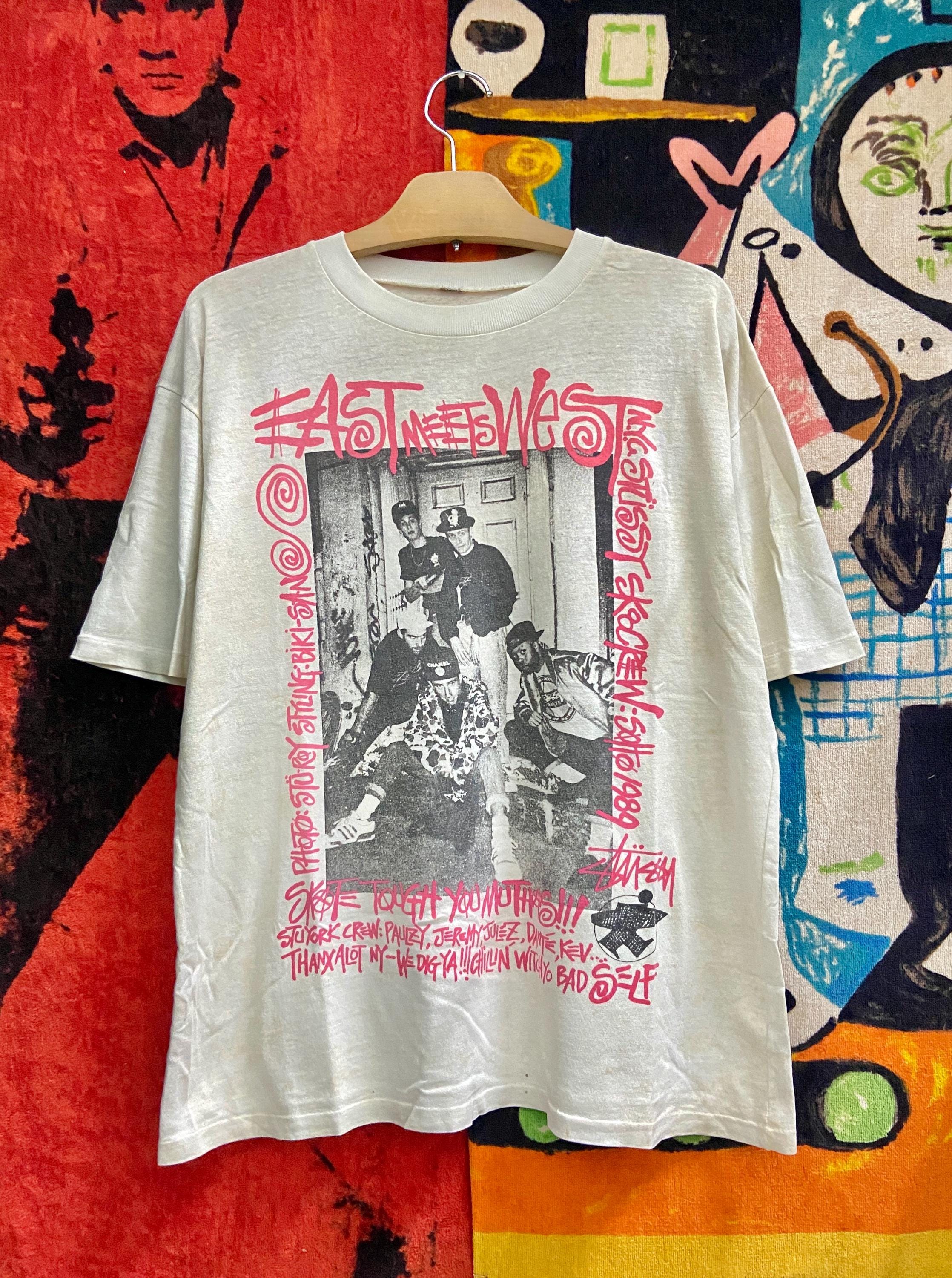 【archive】80s Old Stussy graffiti shirt Vintage Stussy Graffiti Spray Can Tee Single Stitch Size M