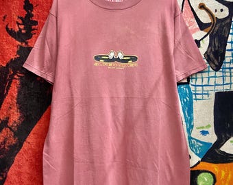 Camiseta vintage de los 90 con DJ en el trabajo "Supermixer", ropa de hip hop de la vieja escuela, con dibujo, música techno vintage, talla L
