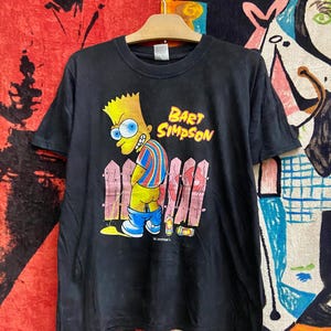 Maglietta vintage anni '90 Bart Simpson, serie TV americana, stile bambini anni '90 / Cultura pop / Maglietta vintage con cartoni animati, taglia M
