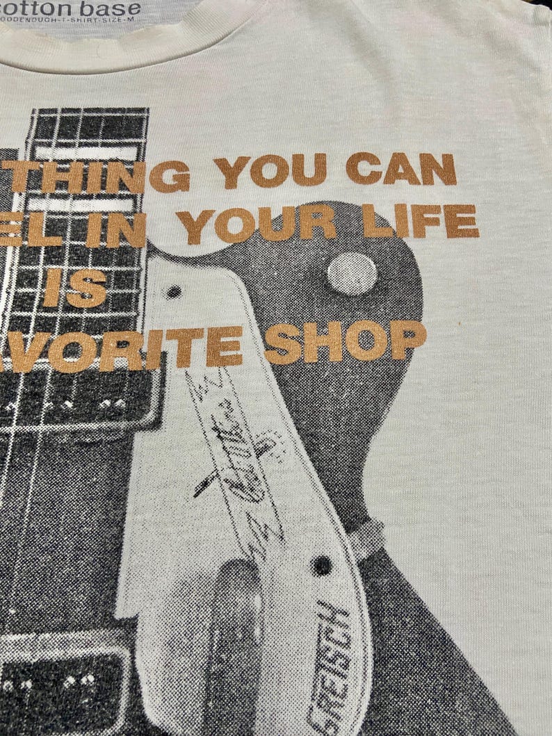 Camiseta vintage OG 2003 Good Enough de Hiroshi Fujiwara con guitarra "Gretsch" y archivo de ropa urbana, talla L imagen 11