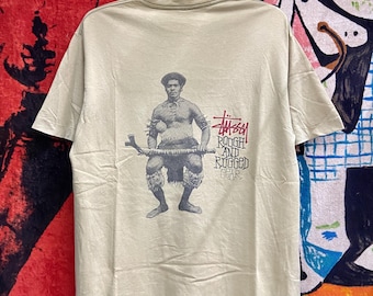 Vintage 80s OG Stussy NYC Crew International Tribe Era Photoprint