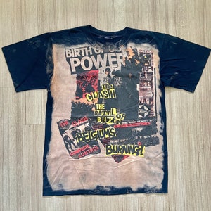 Vintage The Clash English Legendary Punk Rock Band Acid Wash T-shirt / Joe Strummer / T-shirt Vtg Punk