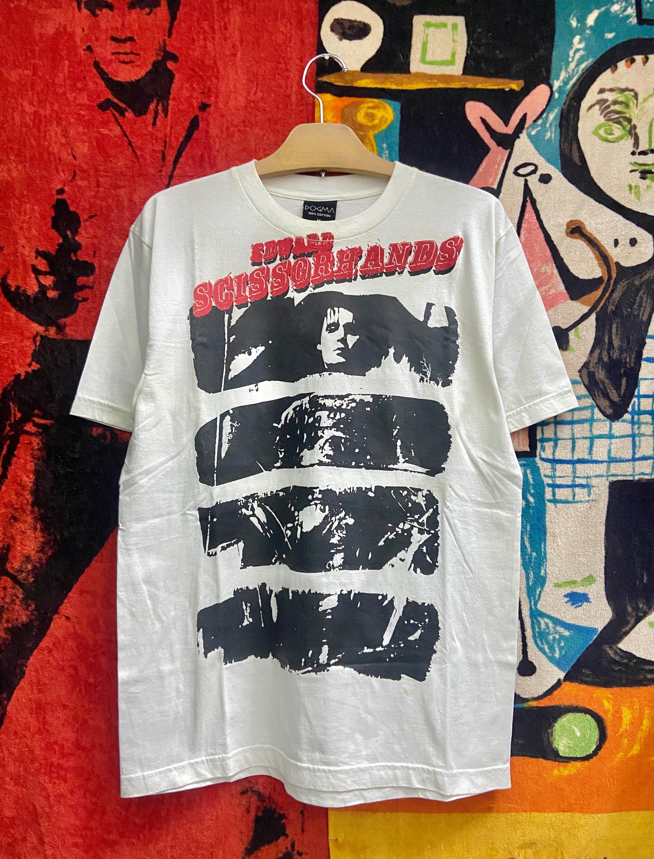 トップス 90s Edward ScissorHands Edward Scissorhands T-shirt, Black Cotton Tee - Etsy