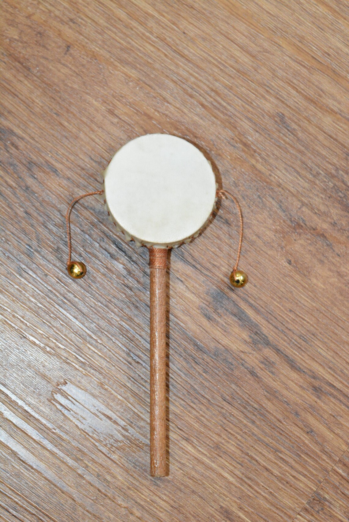 Spin Drum Rattle Indo Chinese Hand Rattle Instrument Meditation Drum