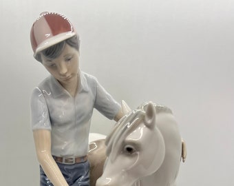 Lladro Figurine A Boy and His Pony #1460