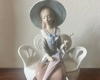 Lladro Figurine Waiting in the Park #1374 - Etsy