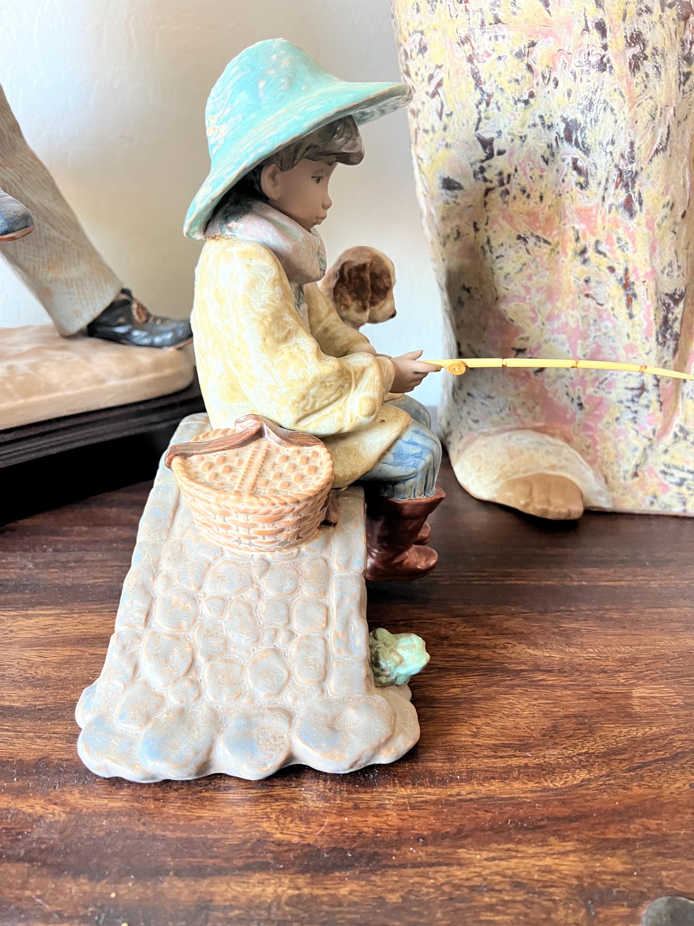 Lladro Figurine #2237 the Old Fishing Hole - Etsy