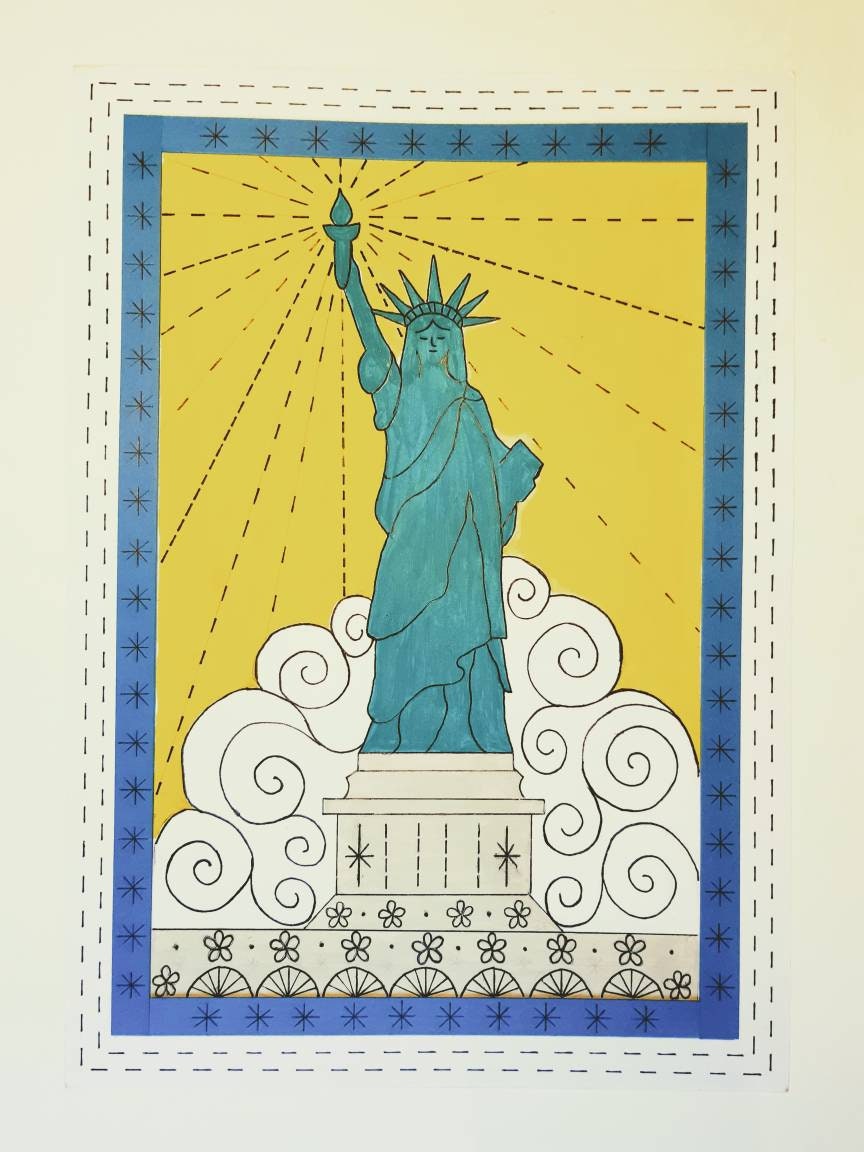 Statue of Liberty Embroidery Kit Etsy