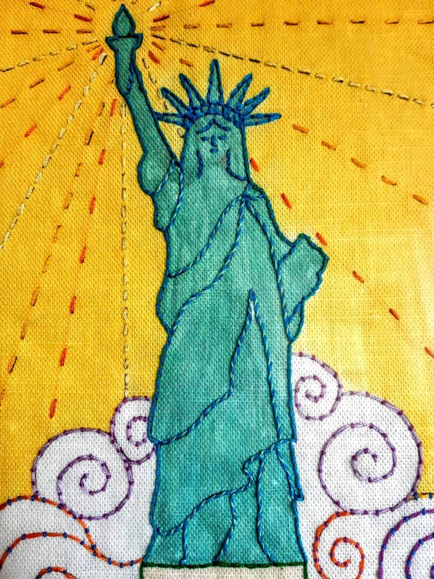 Statue of Liberty Embroidery Kit Etsy