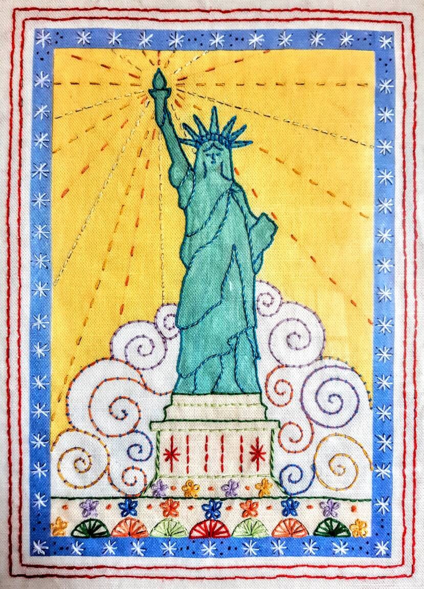 Statue of Liberty Embroidery Kit Etsy