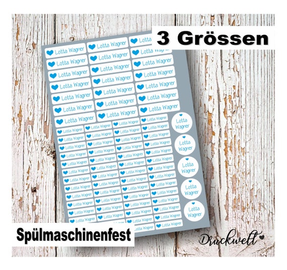 Aufkleber-Set 82Stück Namensaufkleber, Schulaufkleber, Beschriftung Schule, Spülmaschinenfest, kein Papier, Etiketten, Adressaufkleber, Kind