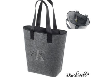 Large felt bag - Shopper XL - personalized