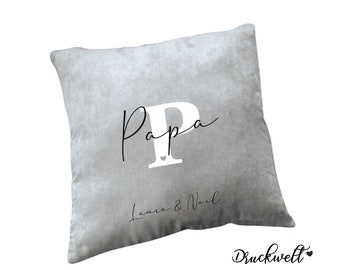 Pillow Initial, personalized, Dad, Mom, Grandma, Children's names, Cuddly pillow, Gift Christmas