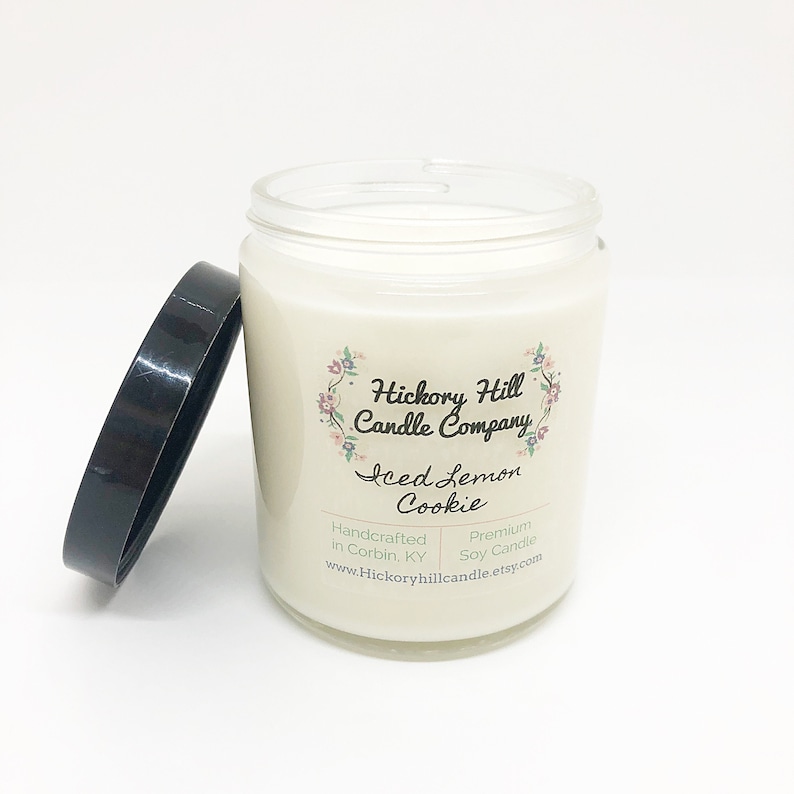 Iced Lemon Cookie Soy Candle Handmade 8 ounce 16 ounce Spring Candle Scents