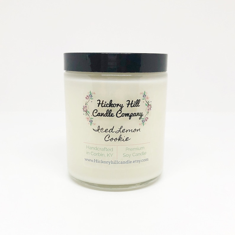 Iced Lemon Cookie Soy Candle Handmade 8 ounce 16 ounce Spring Candle Scents