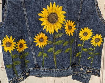 Brandneue Happy Sunflower Jeansjacke