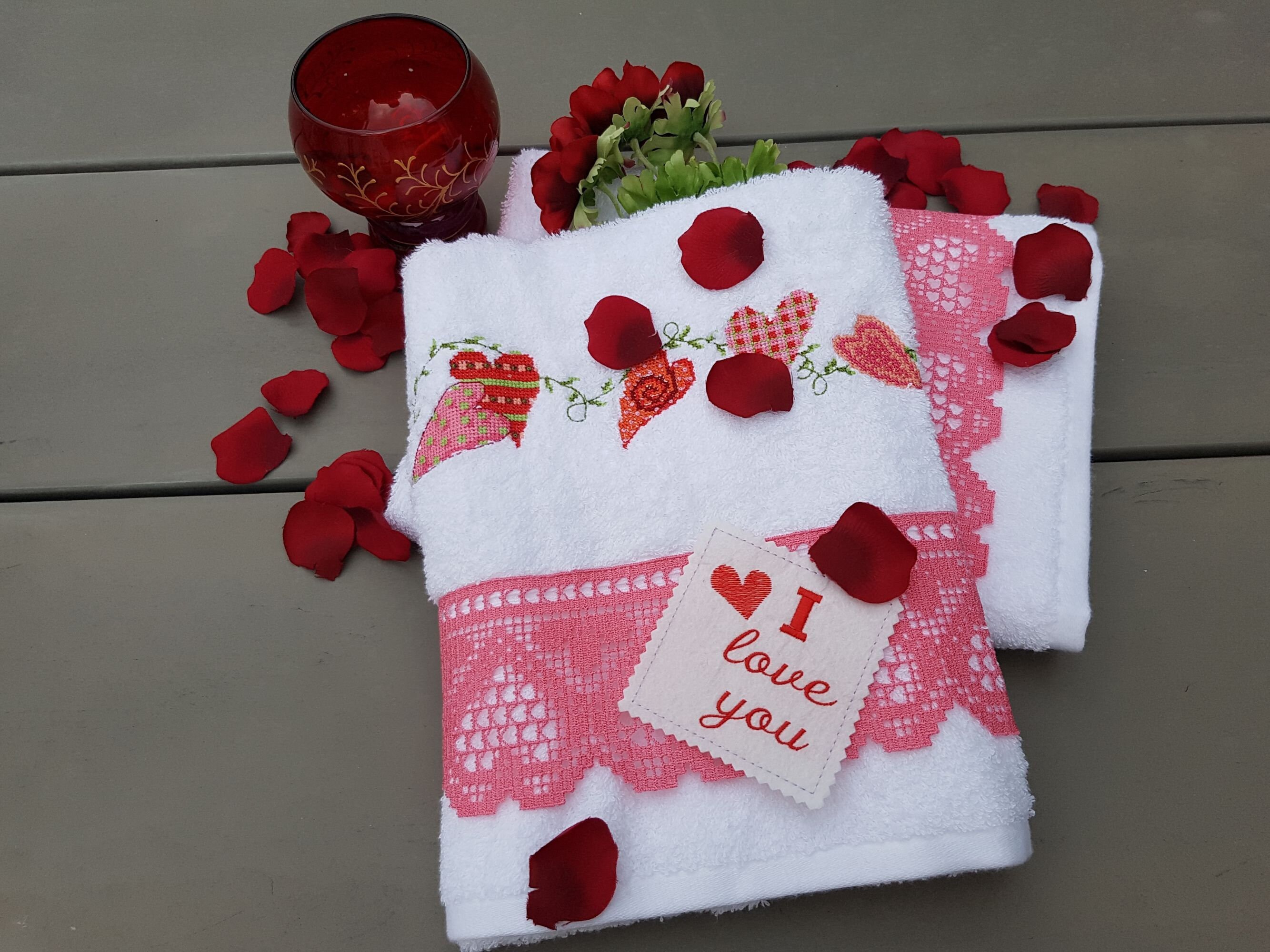 White vintage towels Bathroom hand towels Custom towel Cute Etsy