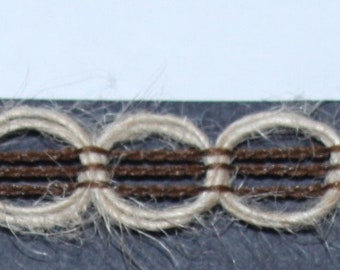 Jute braid and chain 15 mm wide