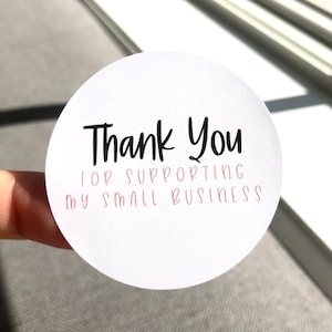 Thank You for Supporting My Small Business, Small Business Stickers, Packaging Stickers, Shop Small Envelope Stickers