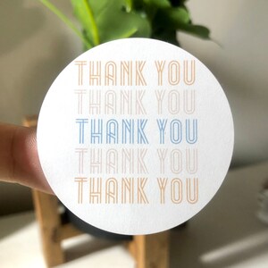 Thank You Stickers Envelope  stickers Business stickers Retro