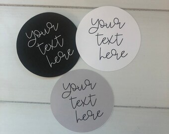 Custom Stickers, Planner Stickers, Round Stickers, Your logo Sticker, Your Text Sticker, Gift Custom Sticker,Packaging Sticker,Label Sticker