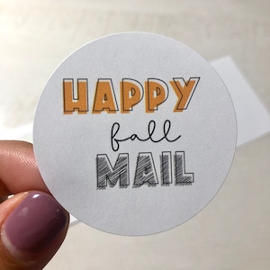 Happy Fall Mail Stickers Envelope stickers Business stickers Halloween