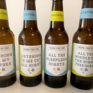 Father’s Day Beer Labels, Gift to Dad from kid, First Time Dad Gift, Father’s Day Gift, Gift for Dad, Dad Gifts