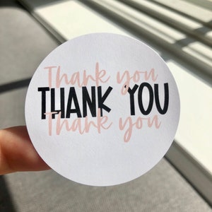 Thank You Stickers Envelope  stickers Business stickers Retro