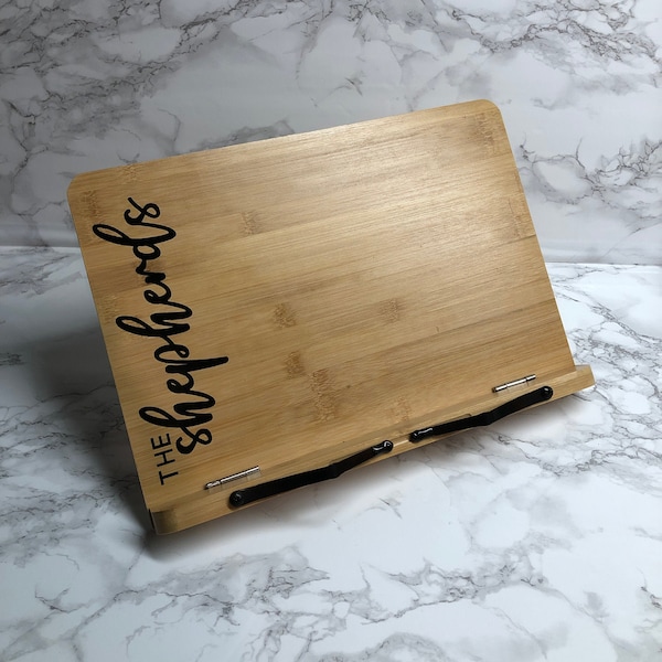 Personalized Cookbook Stand - DESIGN 4 | Custom Recipe Holder | Recipe Display | Foldable & Adjustable Heights | gift idea | home decor