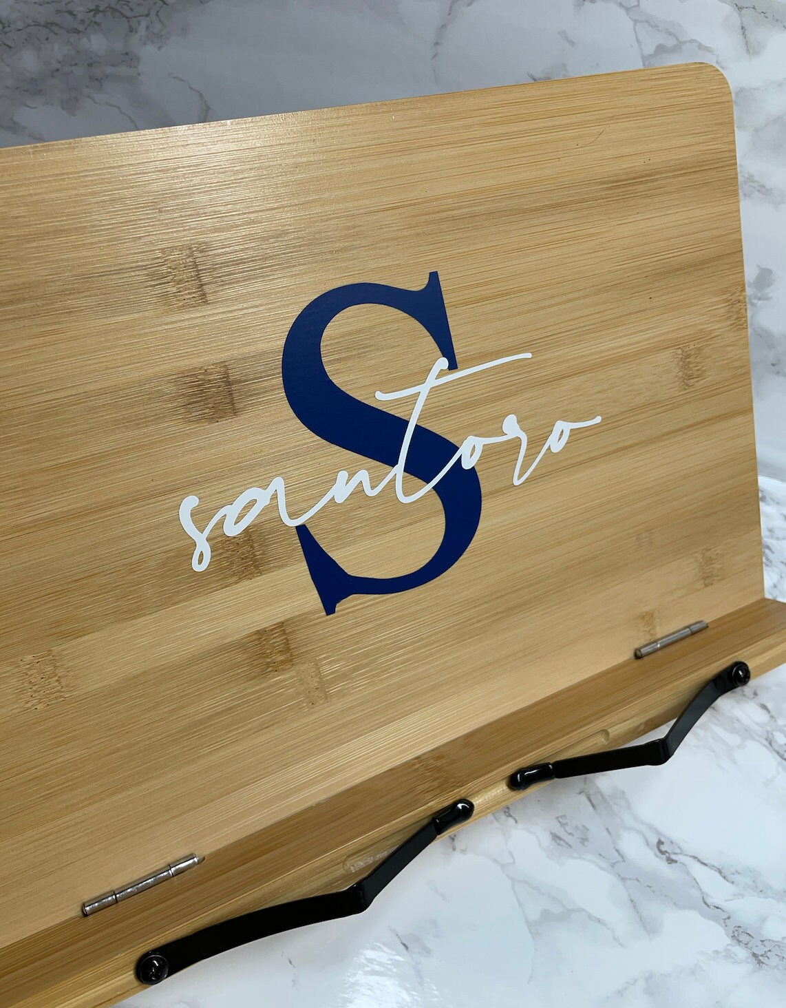 Personalized Cookbook Stand Custom Recipe Holder Etsy