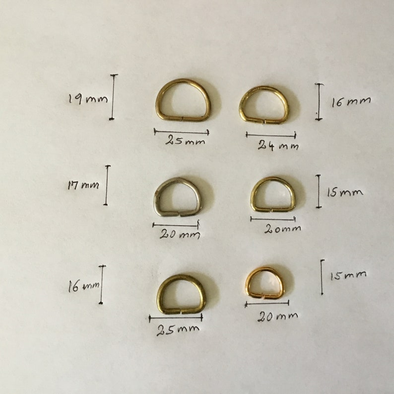 10 Pcs Purse D Rings Bag D Rings Metal Rings Belt Handbags Bag Making