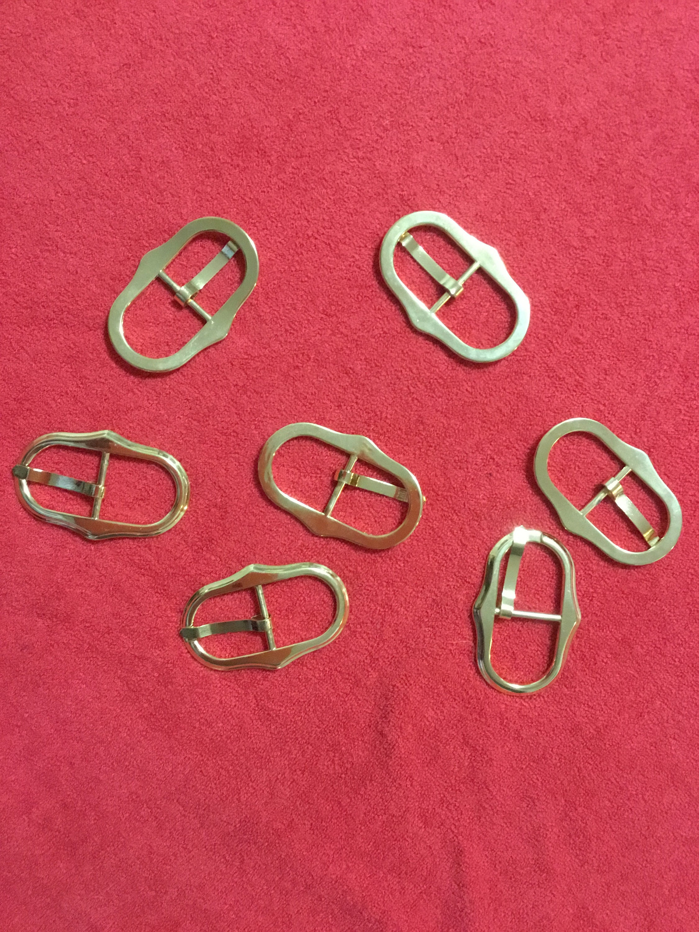 2 Vintage Gold Buckles Adjustable Pin Buckles Prong Buckles Etsy