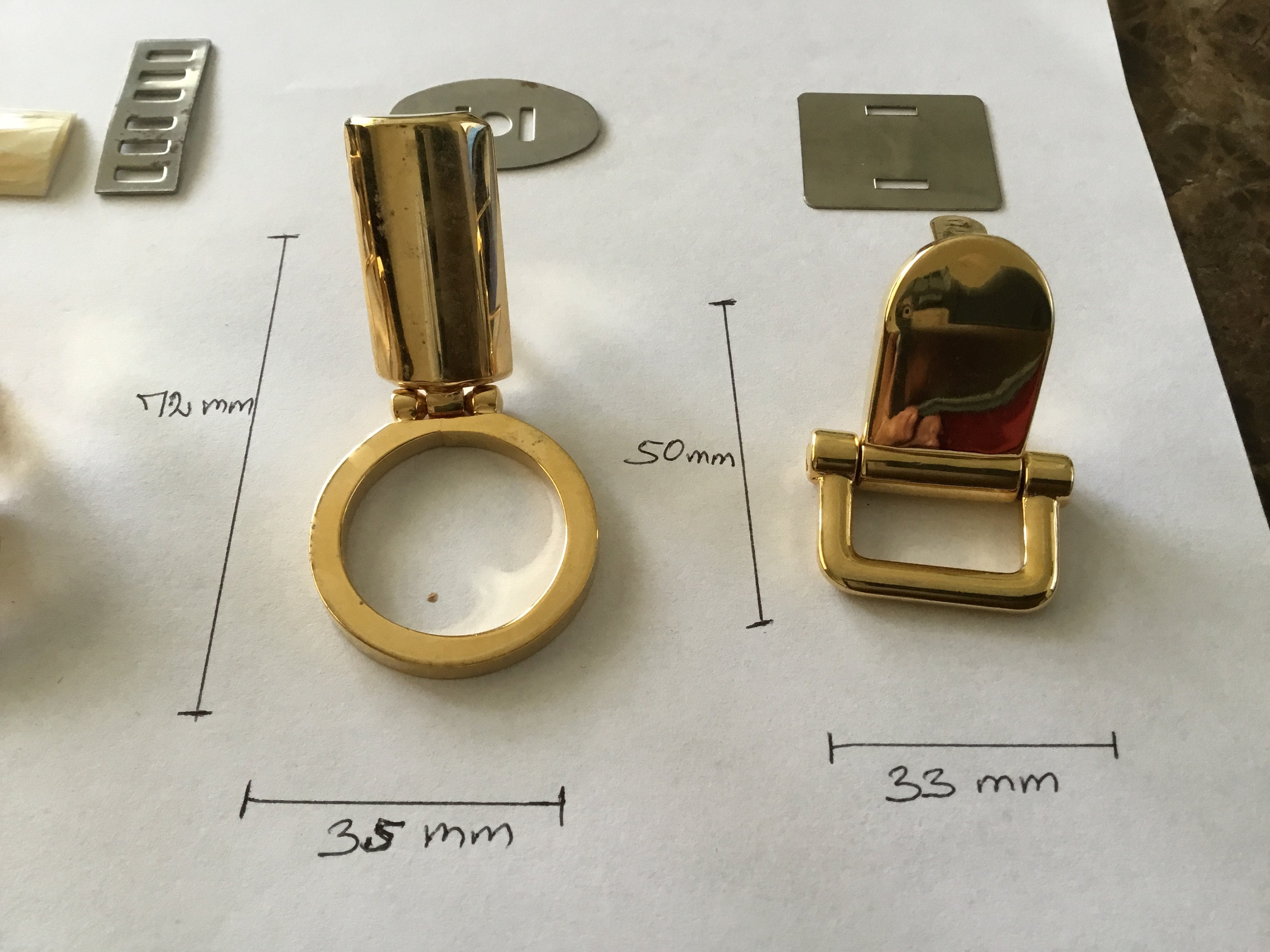 Vintage Handbag Purse strap anchors Etsy