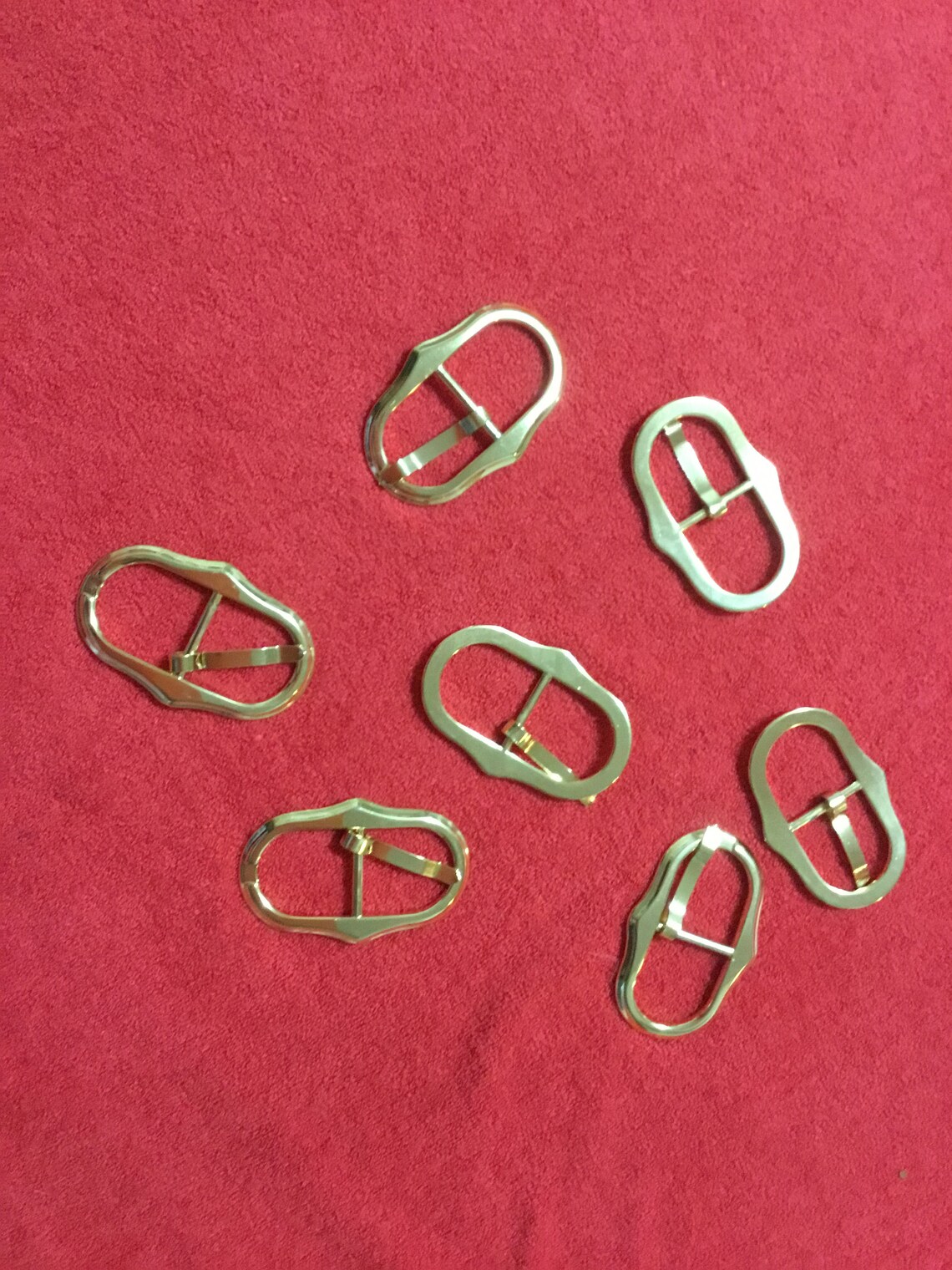 2 Vintage Gold Buckles Adjustable Pin Buckles Prong Buckles Etsy