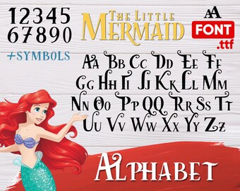 mermaid font svg, mermaid alphabet svg, mermaid letters svg, mermaid numbers svg, cartoon, dxf, font ttf