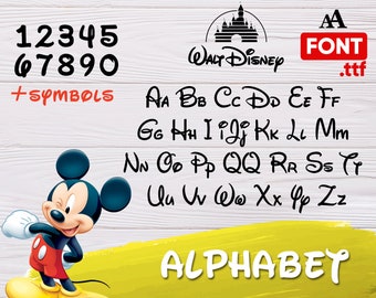 disney font svg, disney letters svg, disney numbers svg, disney alphabet svg