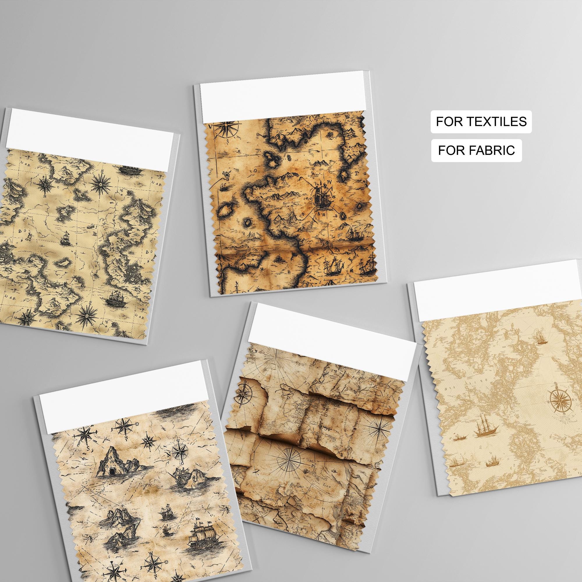 31 Vintage Map Seamless Pattern Background | Old Map Digital Seamless ...
