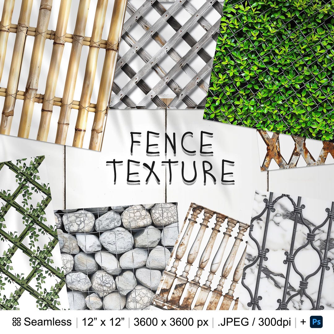 172 Fence Seamless Pattern | Digital Seamless Pattern Wooden Fence | 3d ...
