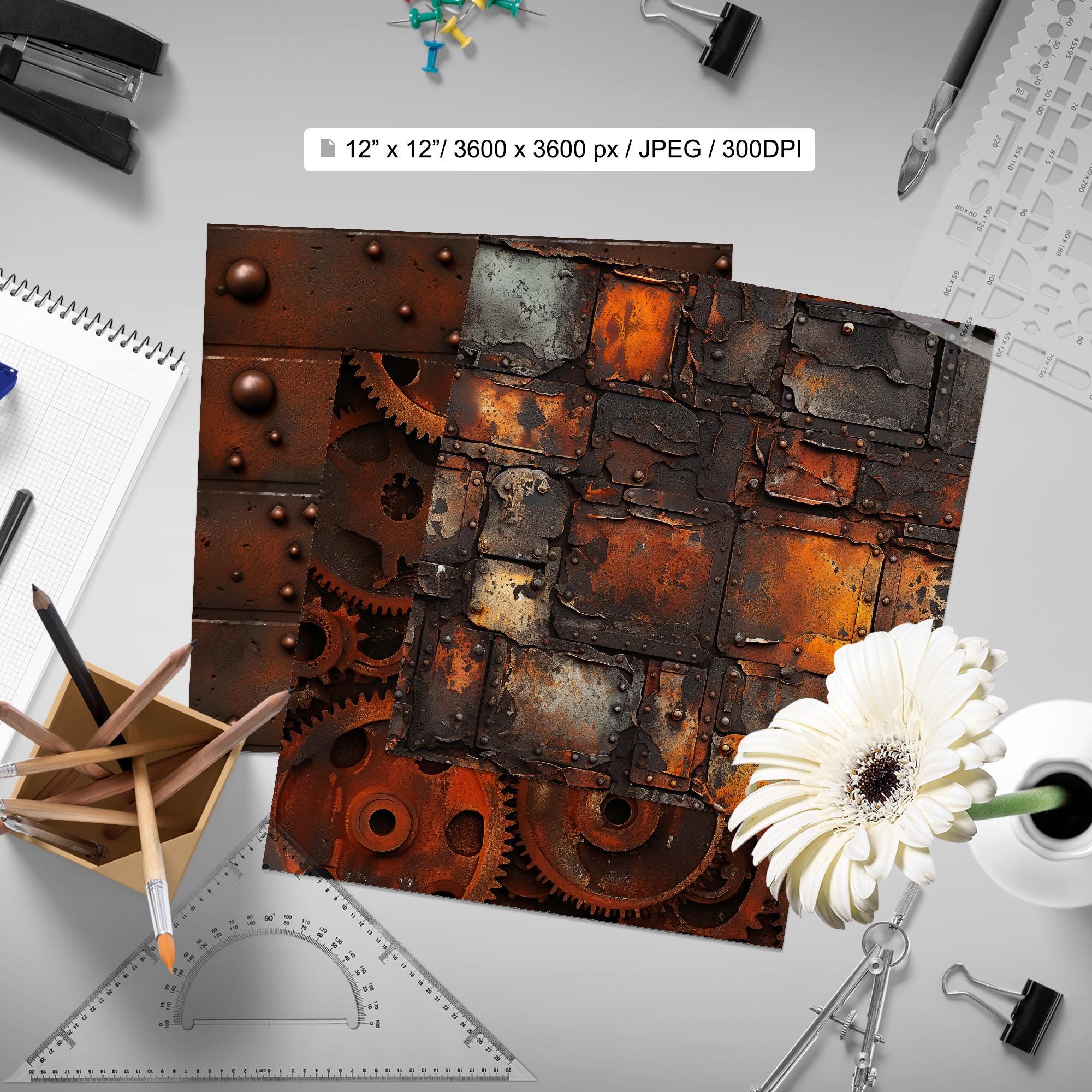 Rust Pattern Ps 133 Rust Seamless Pattern | Digital Seamless Pattern Metal Rust | 3d ...